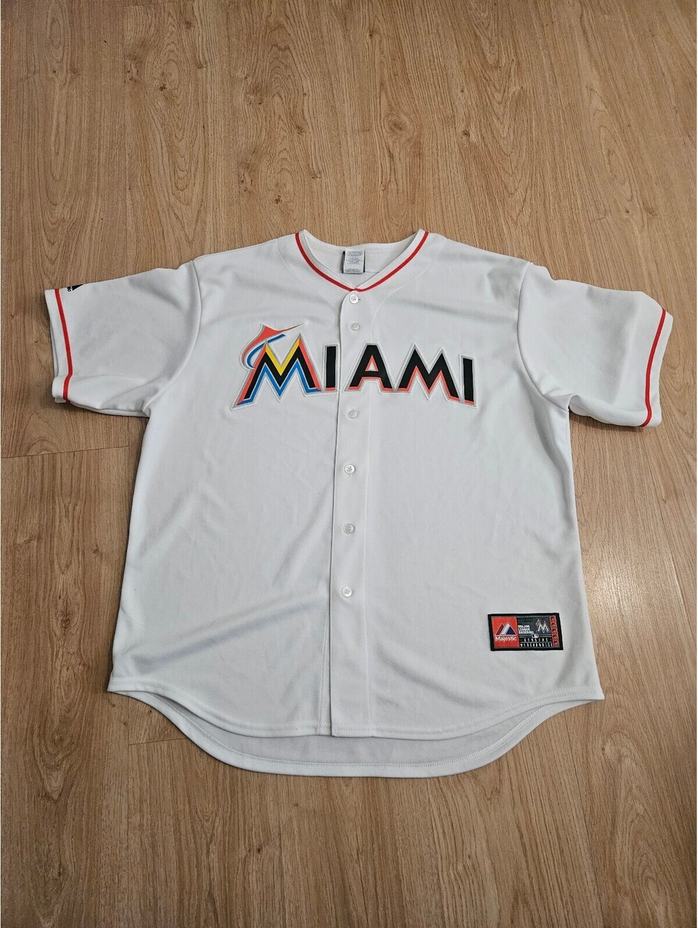 Majestic Miami white baseball jersey